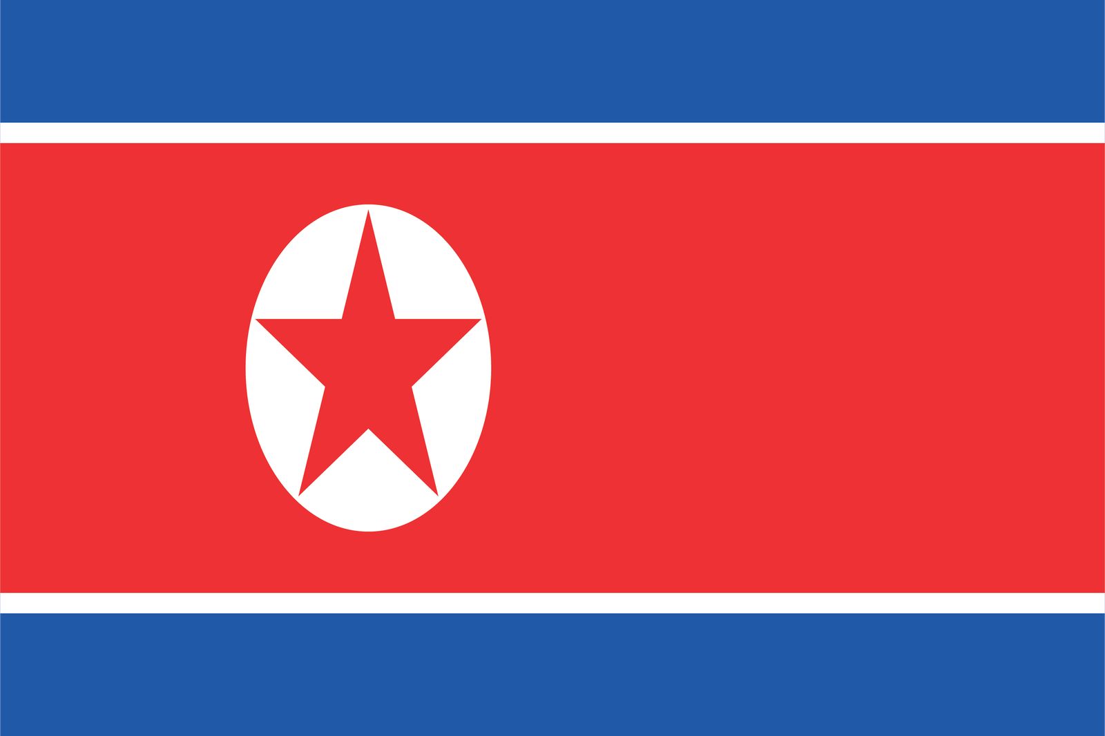 Nordkorea Flagge - Aufkleber