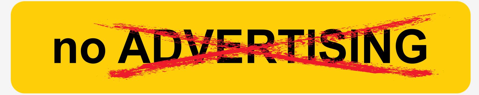 Aufkleber - Keine Werbung Nachricht