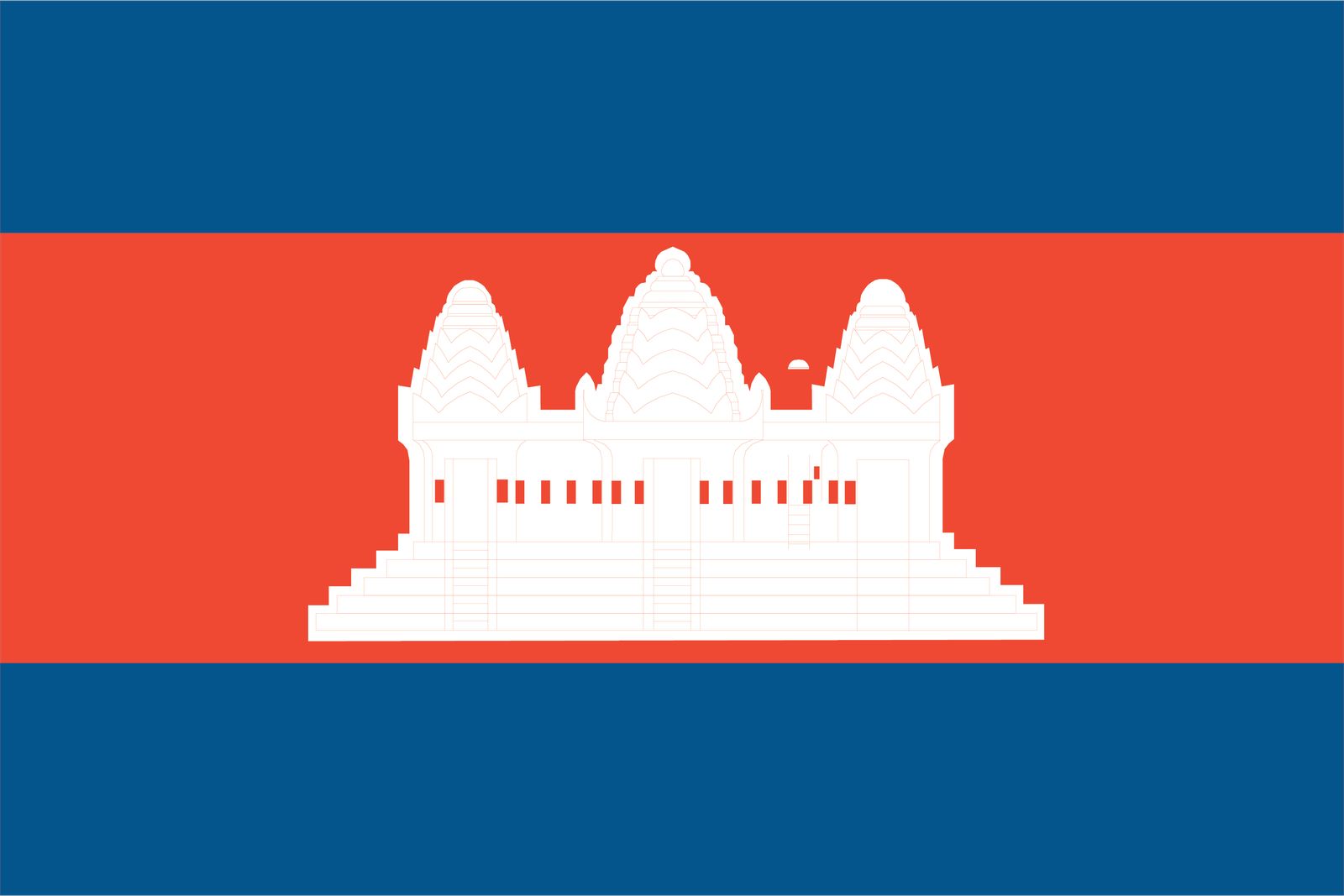 Kambodscha Flagge - Aufkleber