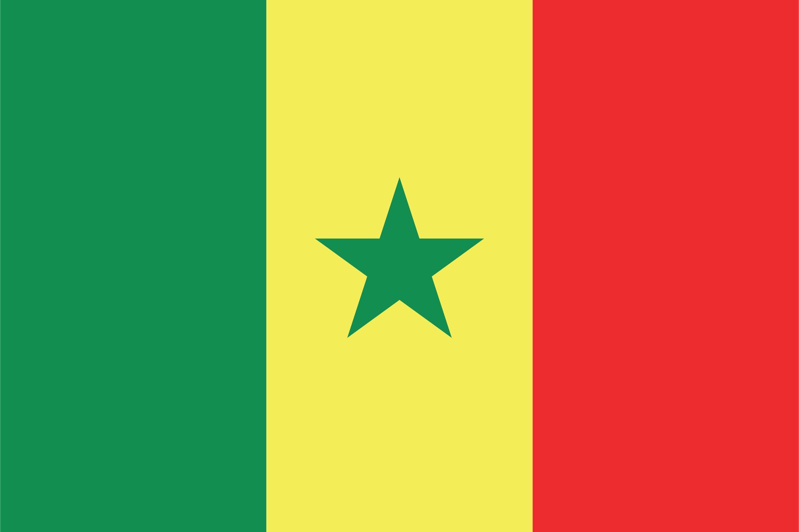 Senegal Flagge - Aufkleber