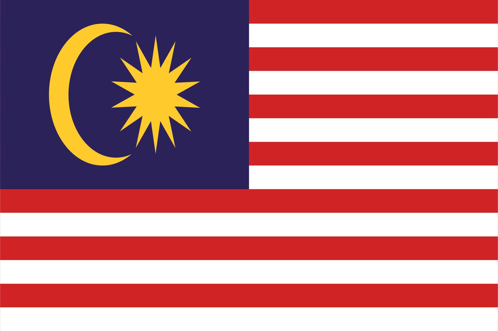 Malaysia Flagge - Aufkleber