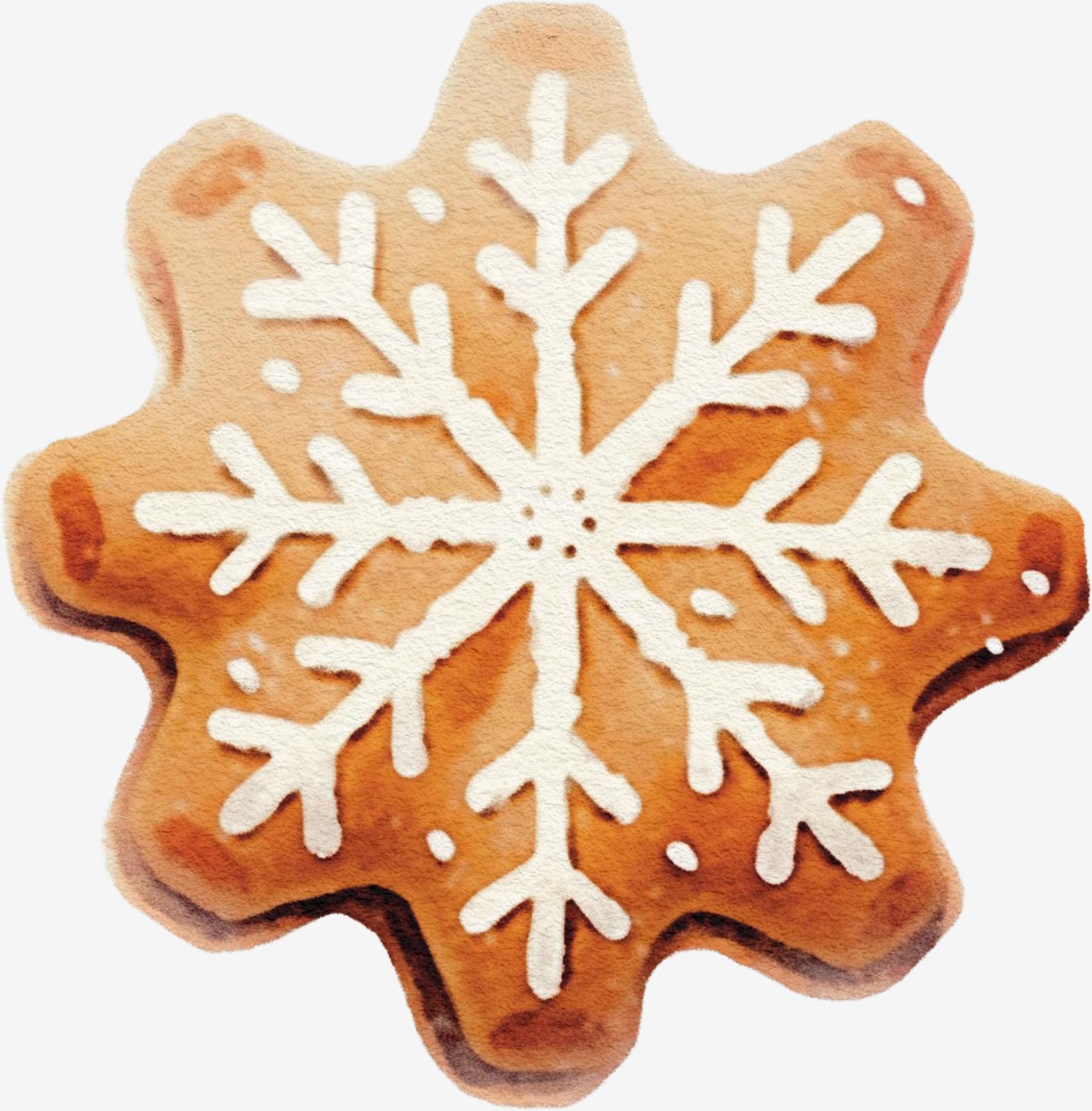 Schneeflocken Keks Aufkleber