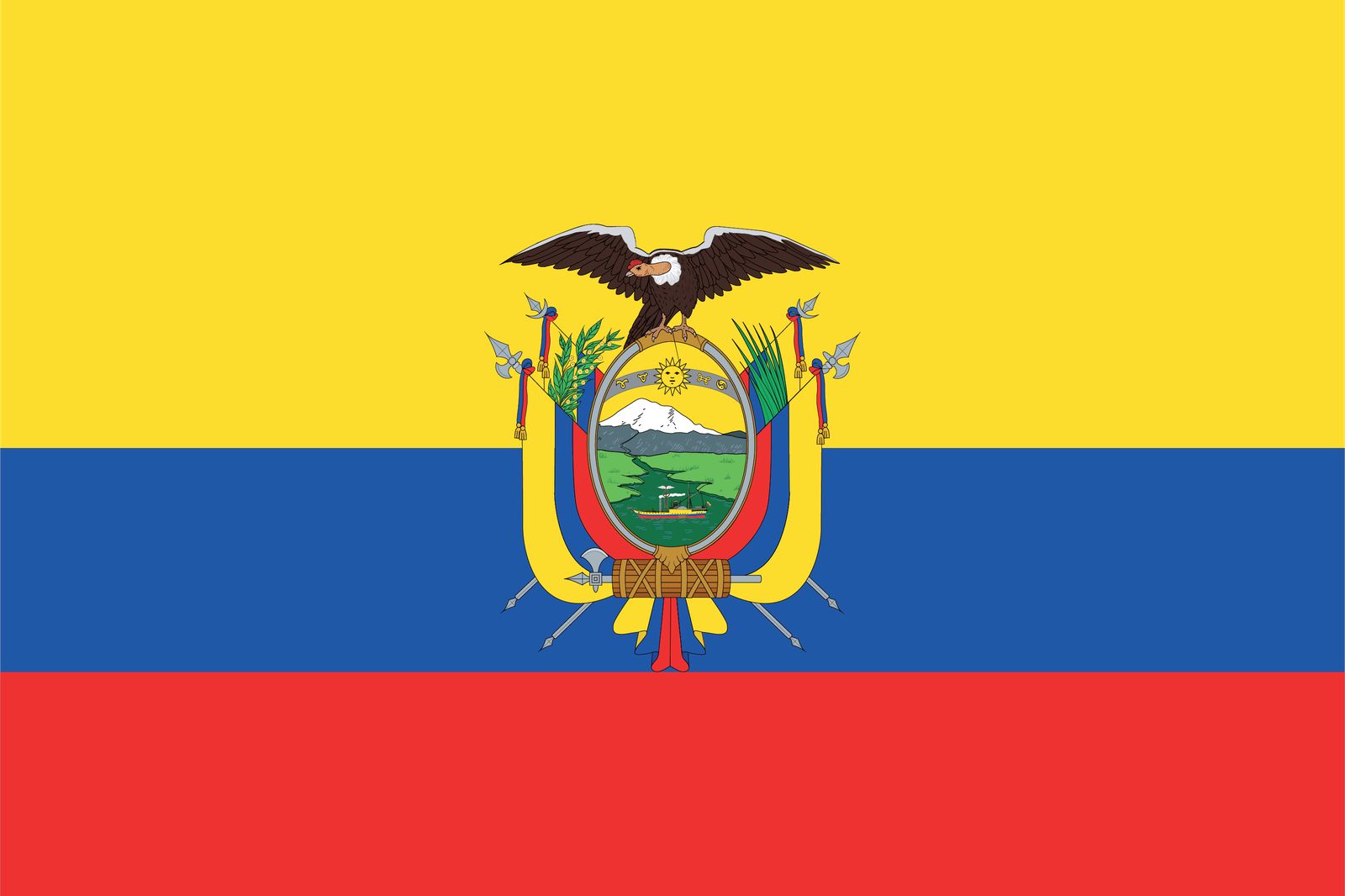 Ecuador Flagge - Aufkleber
