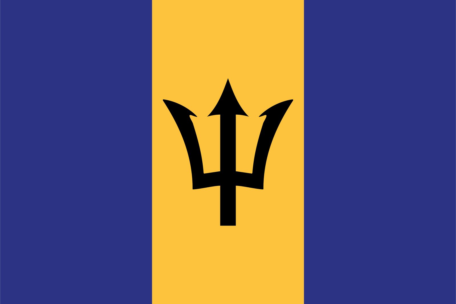 Barbados Flagge - Aufkleber
