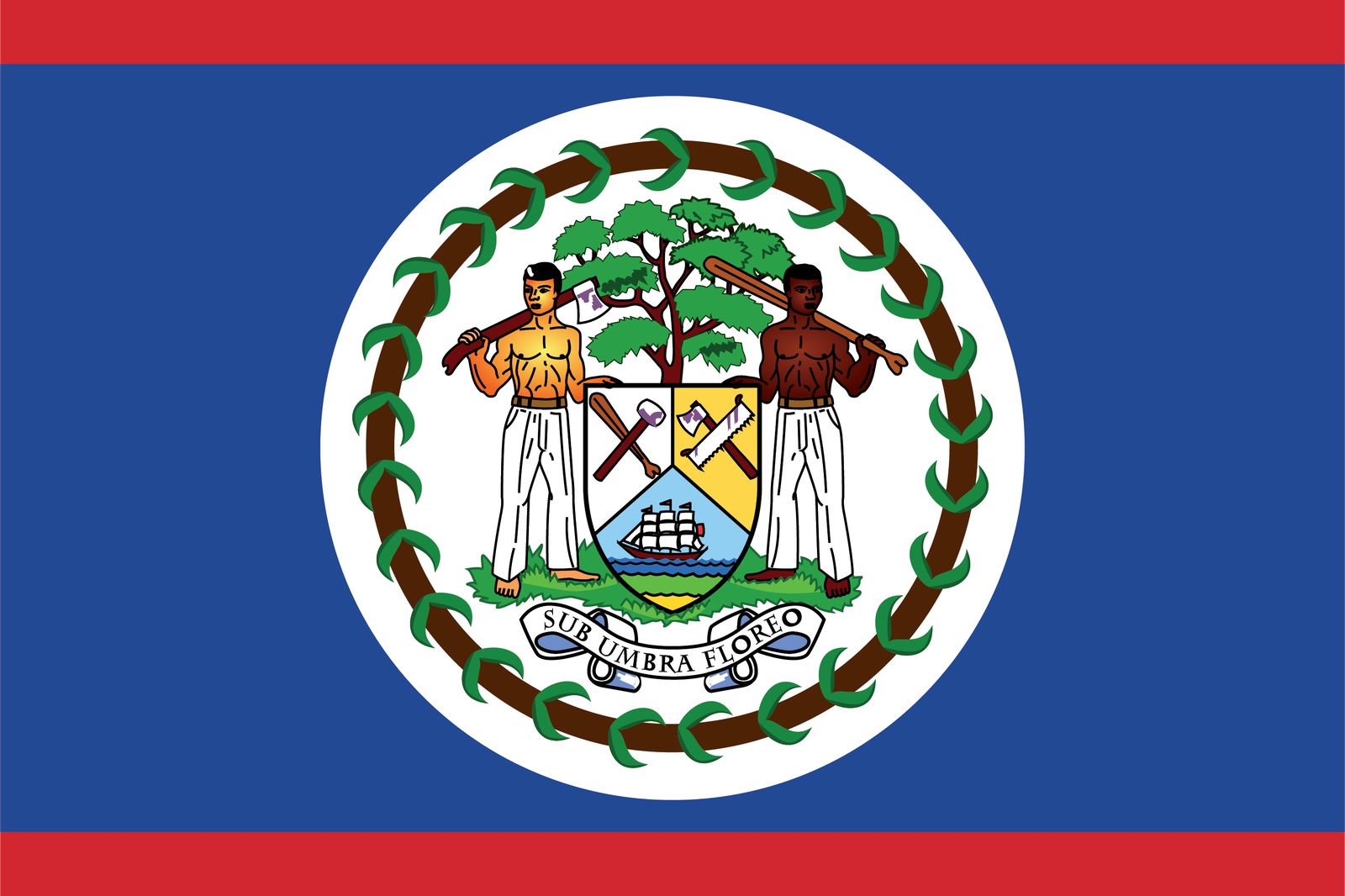 Belize Flagge - Aufkleber