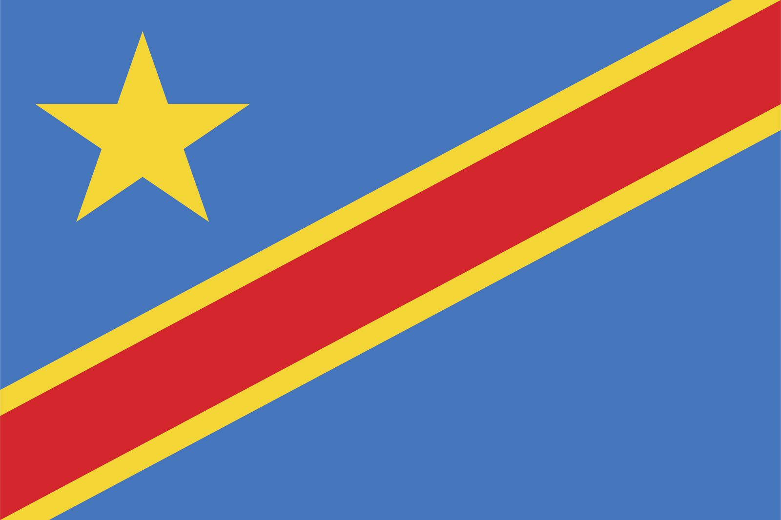 Demokratische Republik Kongo Flagge - Aufkleber