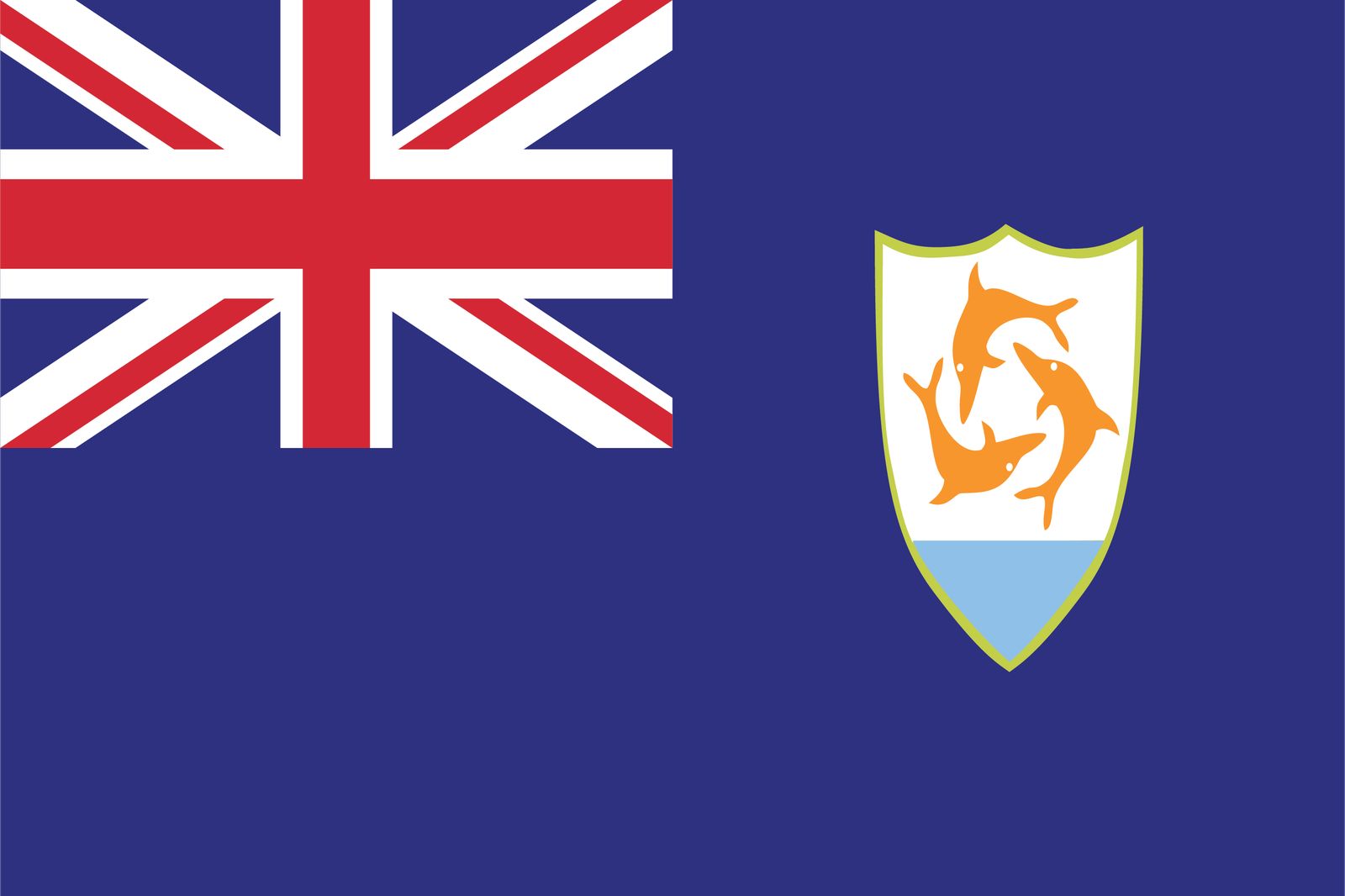 Anguilla Flagge - Aufkleber