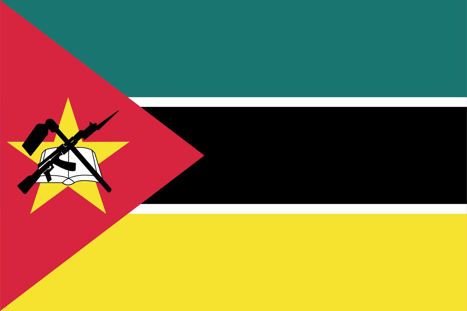 Mosambik Flagge - Aufkleber