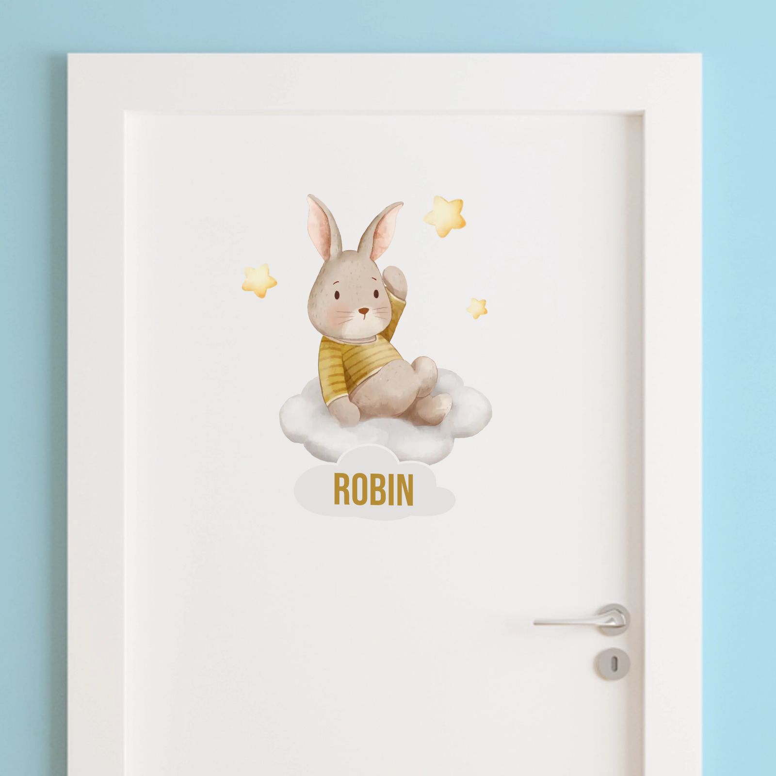 Tür Aufkleber - Süßes Hasen Design