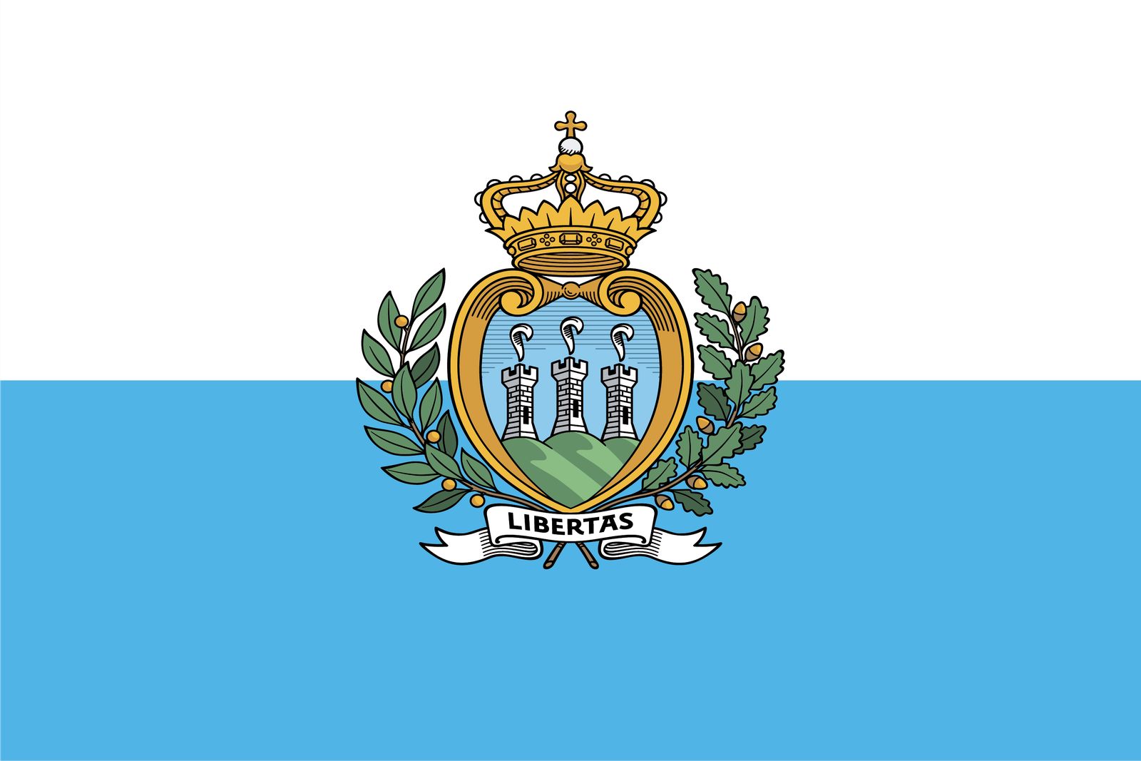 San Marino Flagge - Aufkleber