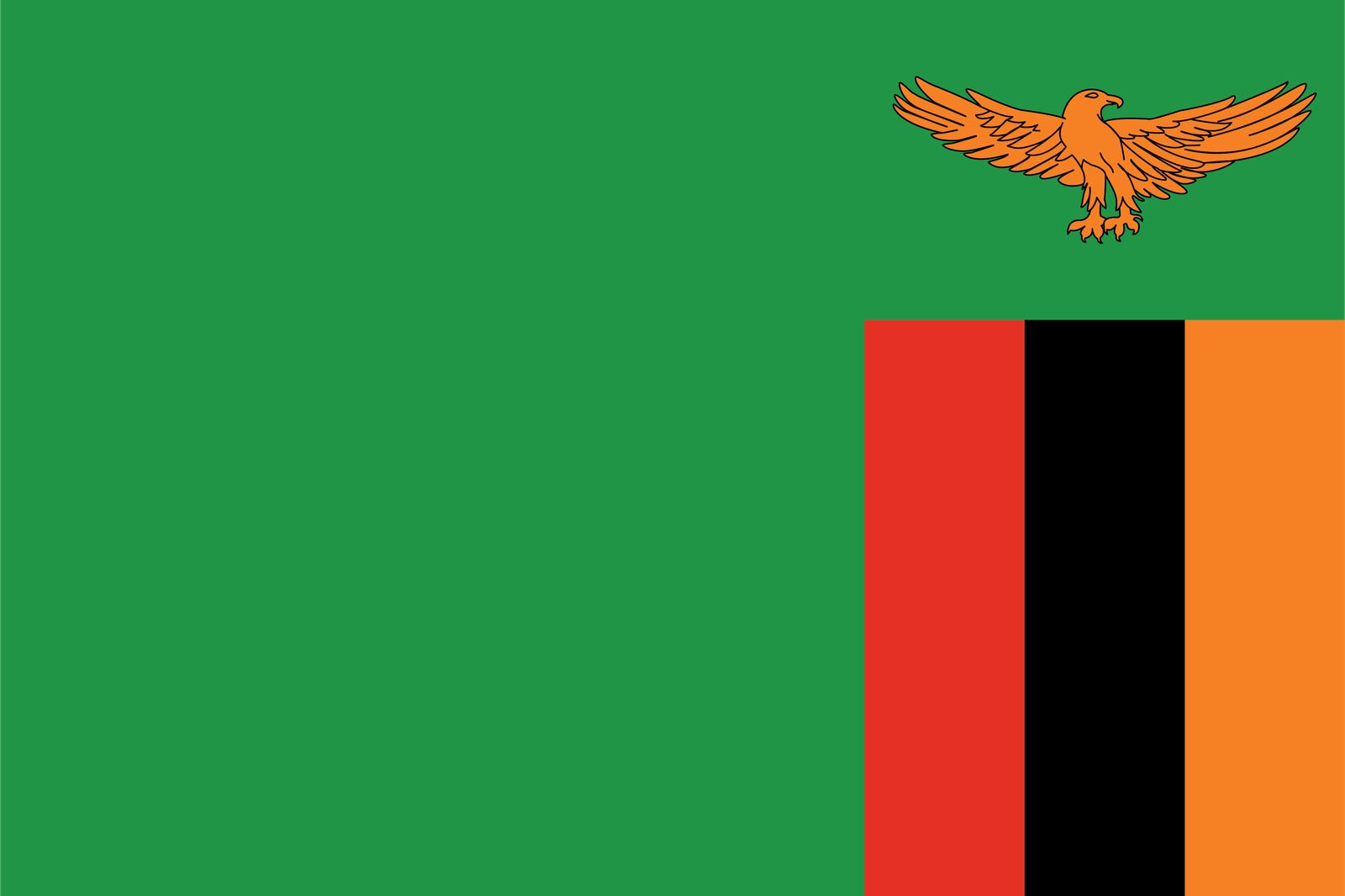 Flagge von Sambia - Aufkleber