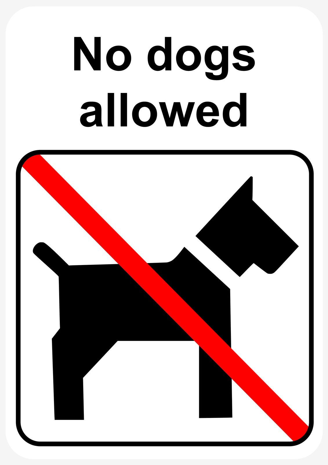 Aufkleber - Hunde verboten