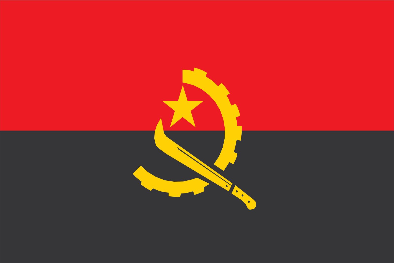 Angola Flagge - Aufkleber