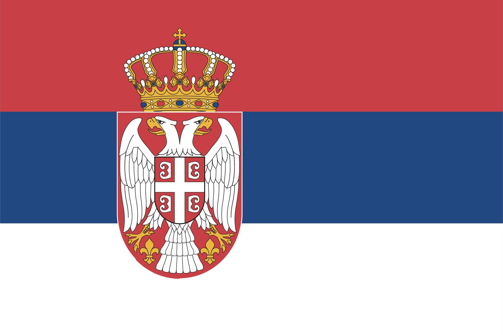 Serbien Flagge - Aufkleber