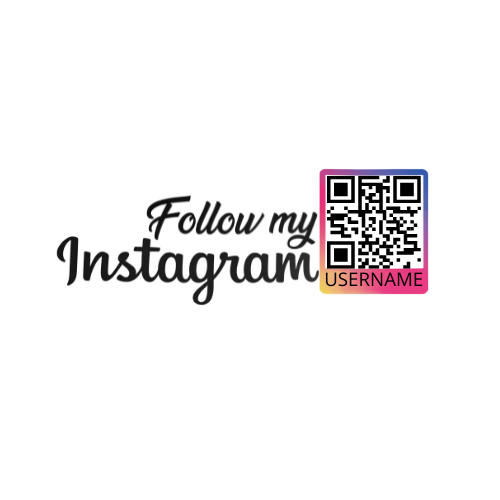 Benutzerdefiniertes Etikett - Persönlicher Aufkleber – Code-Ersteller – Instagram