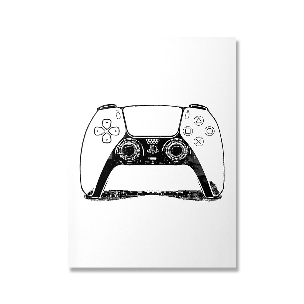 Poster - Joystick / Schwarz und Weiß / 02